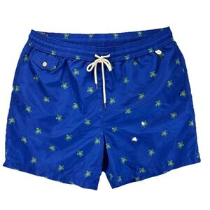 Polo Ralph Lauren XL Swim trunks Turtles Lined Pockets Preppy Beach Coastal Fun